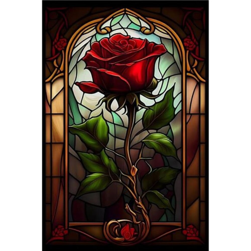 Rose Diamond Painting Kits for Adults,Rose Diamond Art Kits for Adults,Rose Gem